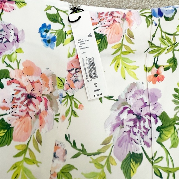 Alice + Olivia - Lorinda Floral Ankle Wide-Leg Pants - size 6 - New w/ Tags - Picture 5 of 14
